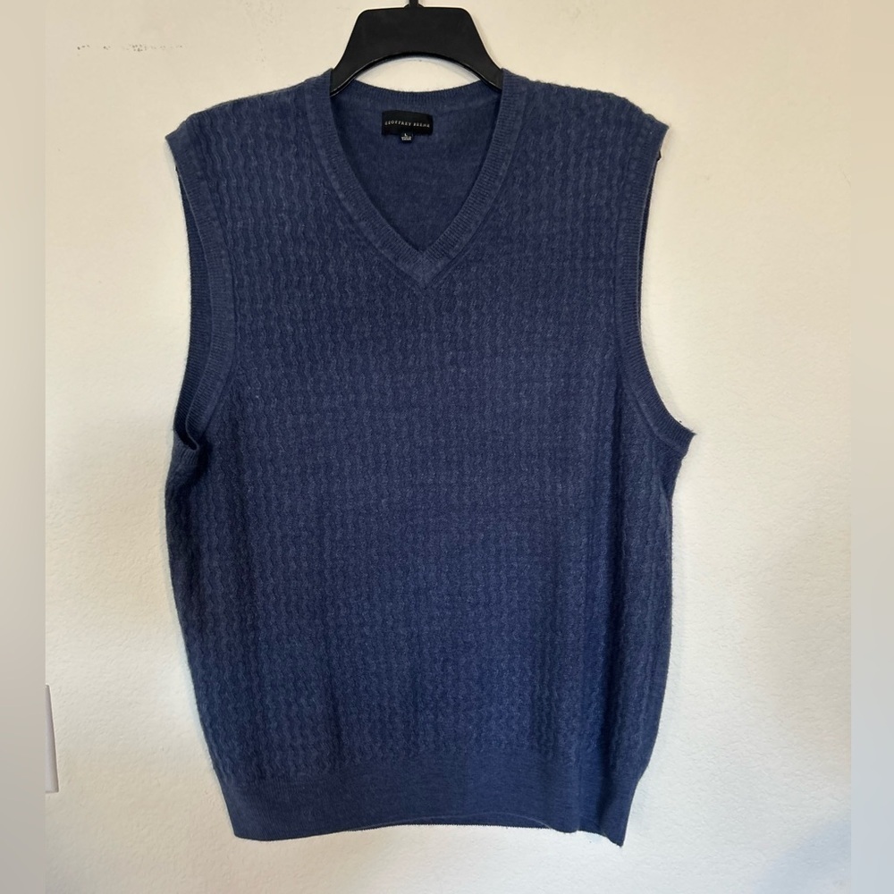 Geoffrey Beene V-Neck Sweater Vest Mens Size Large